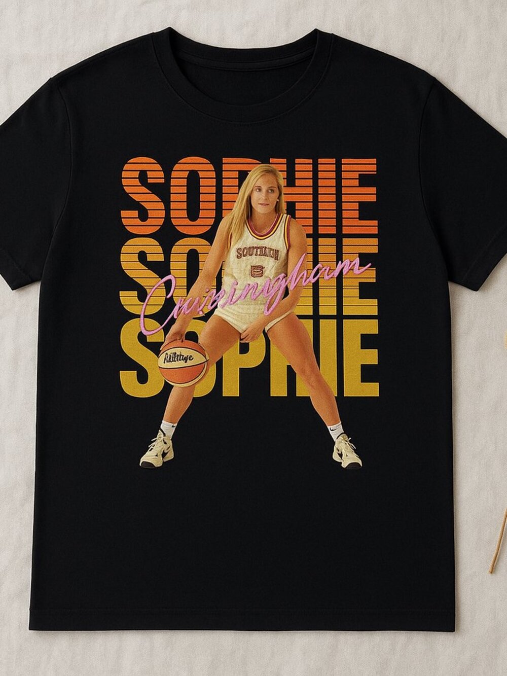 Vintage Inspired Basketball Graphic T-Shirt | Retro Sports Tee | Black Unisex
